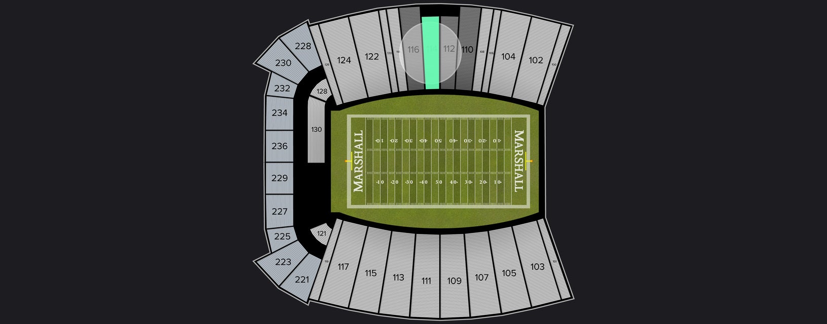 Seat view from Lower Sideline