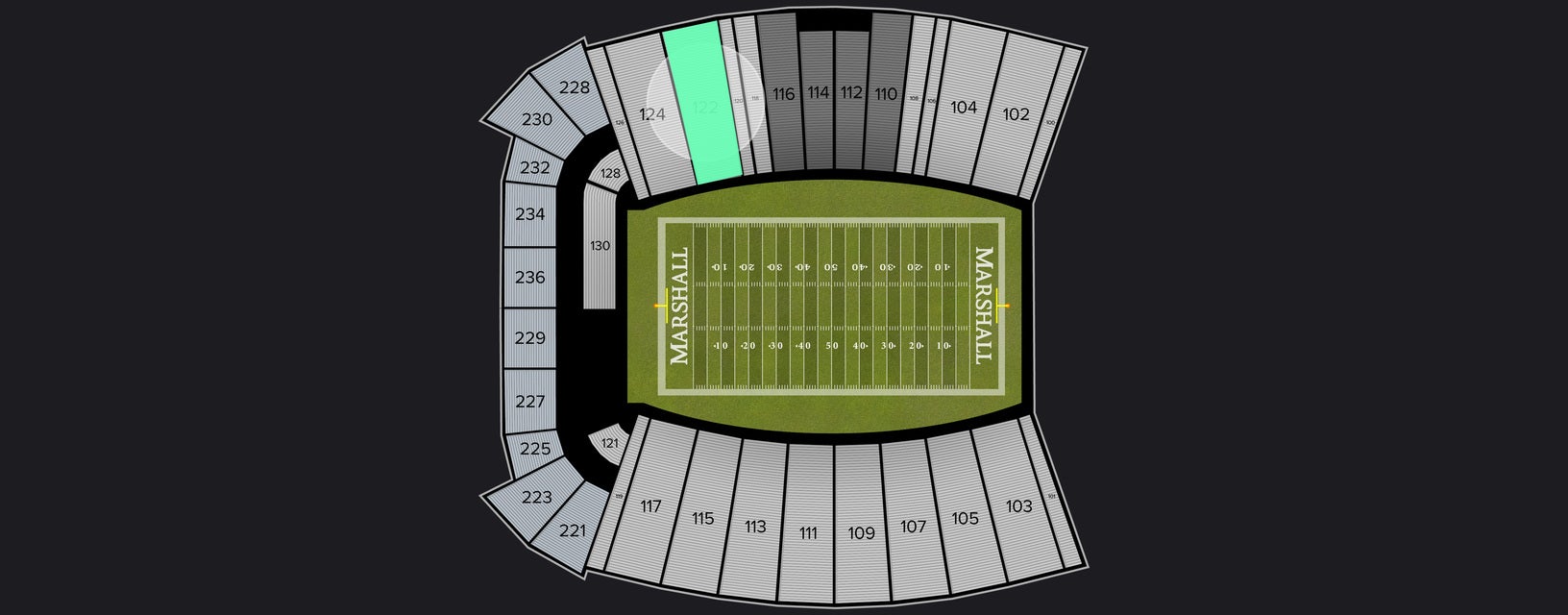 Seat view from Lower Sideline