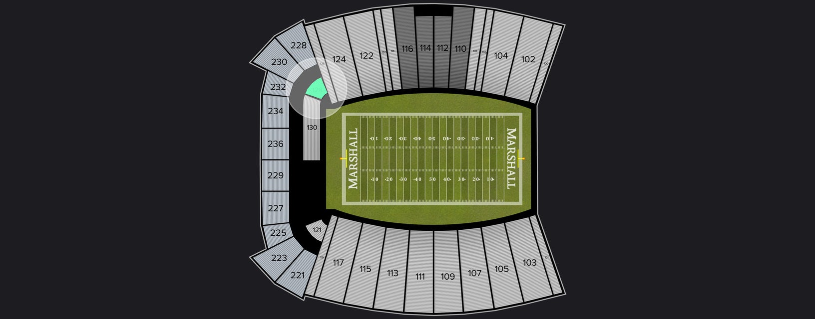 Seat view from Lower End Zone