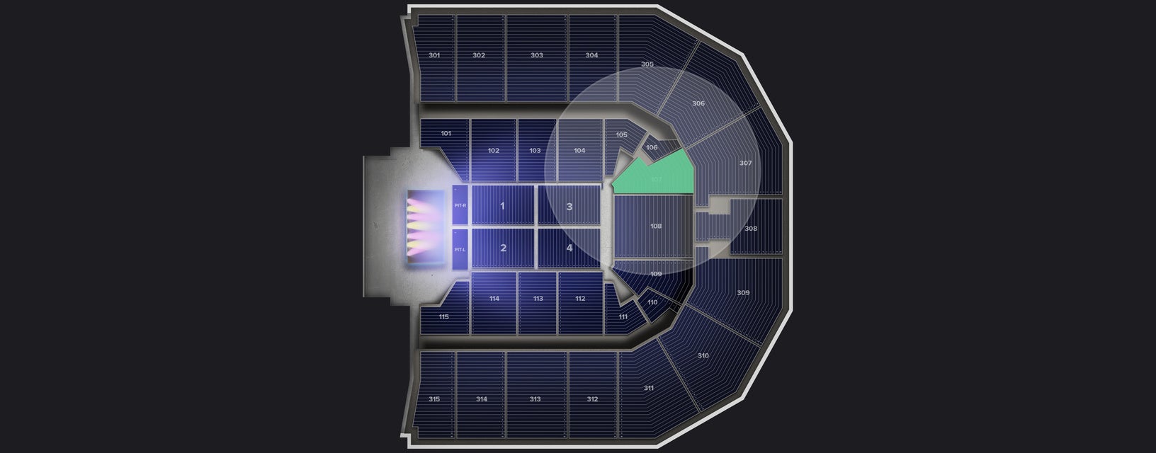 Seat view from Lower