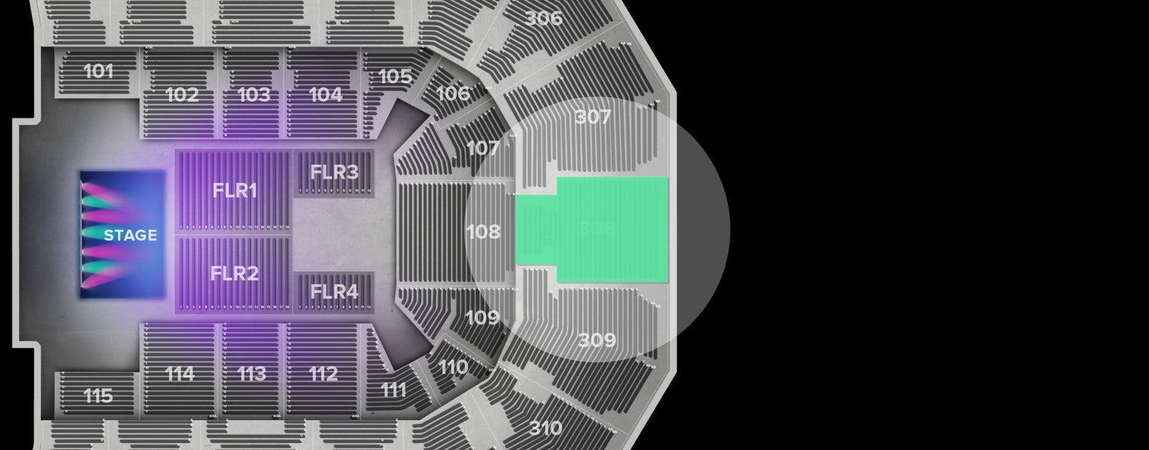 Seat view from Upper