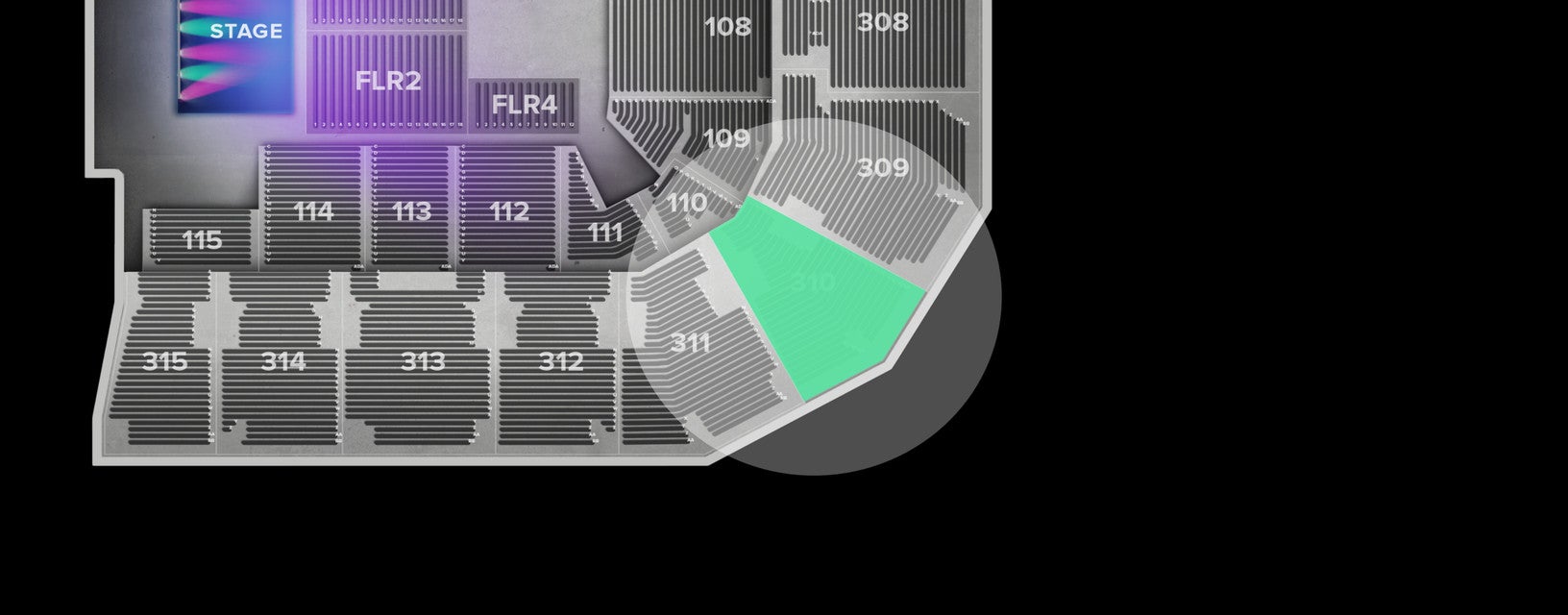 Seat view from Upper Corner