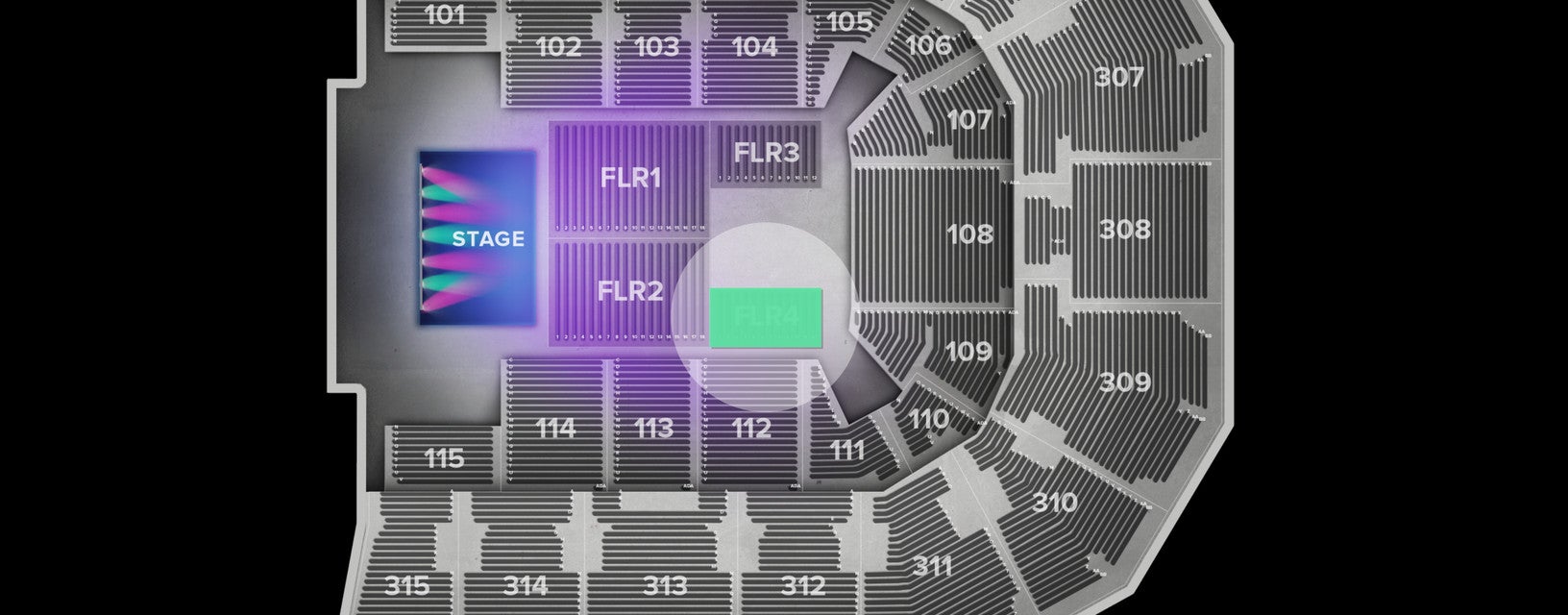 Seat view from Floor
