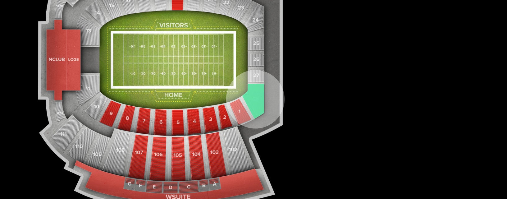 Seat view from Lower