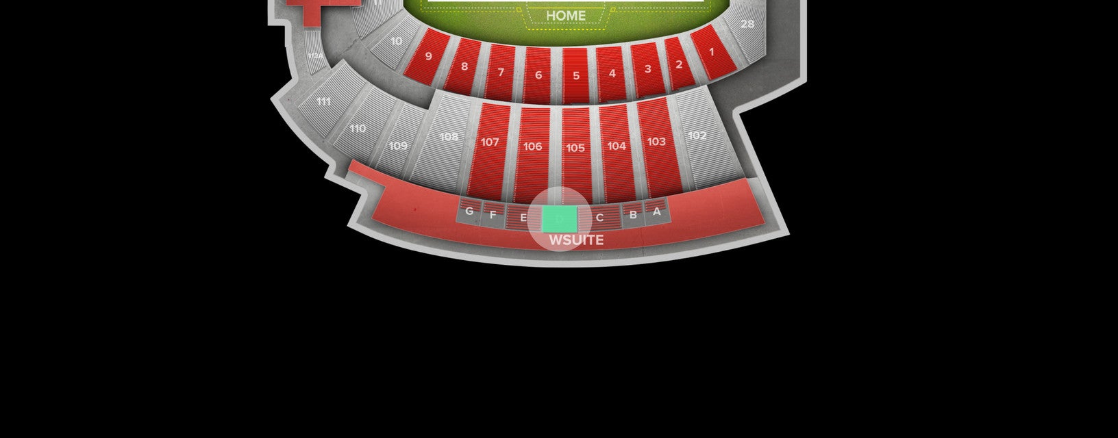 Seat view from Club