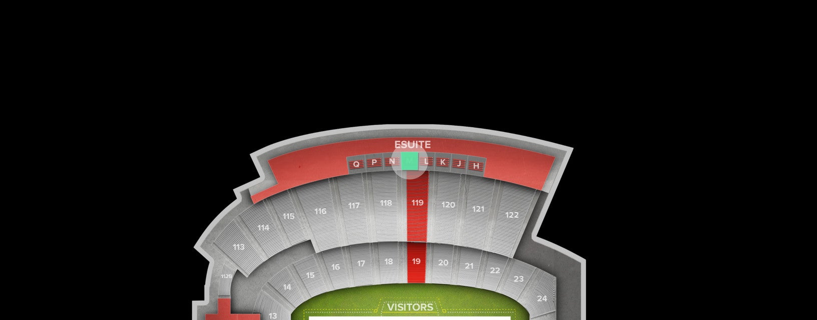 Seat view from Club