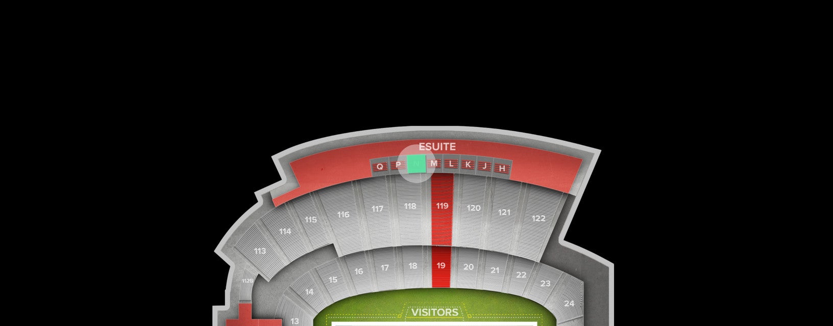 Seat view from Club