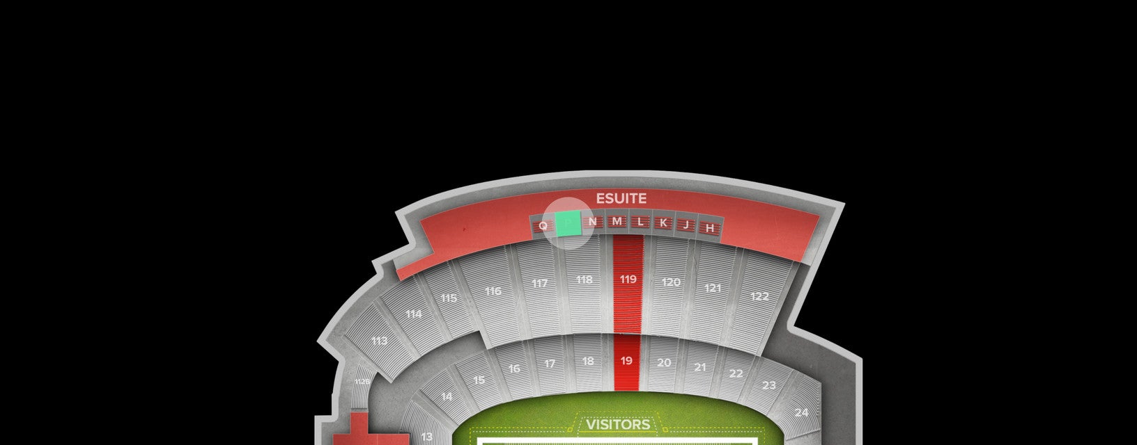 Seat view from Club