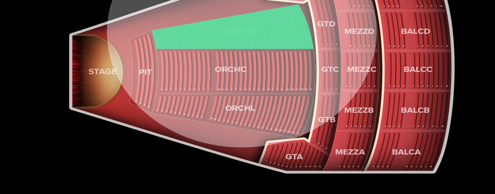 Seat view from Orchestra