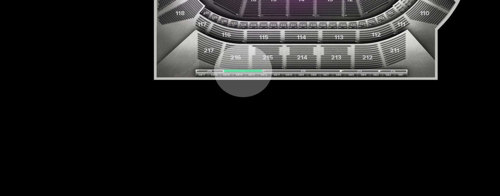 Seat view from Summit Row