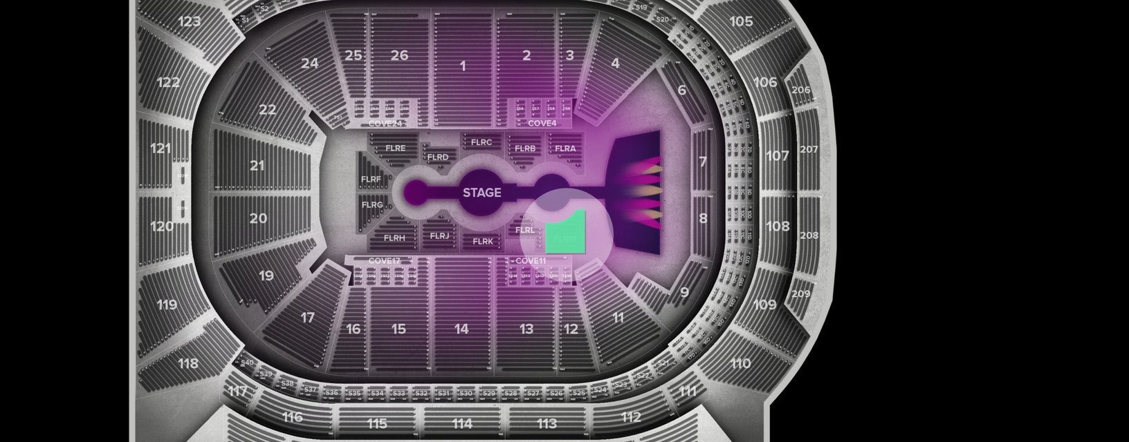 Seat view from FLRM