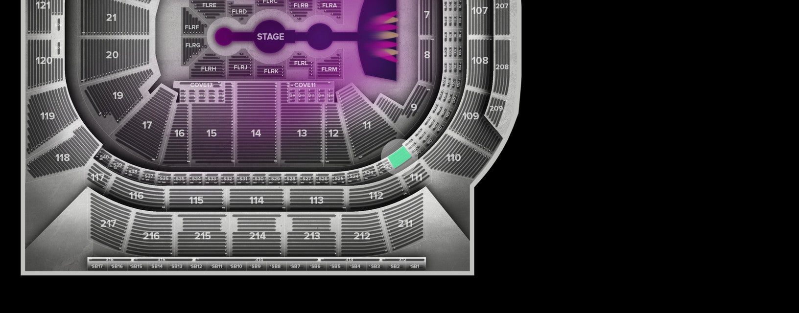 Seat view from Suite