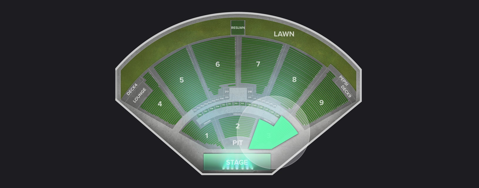 Seat view from Lower Pavilion