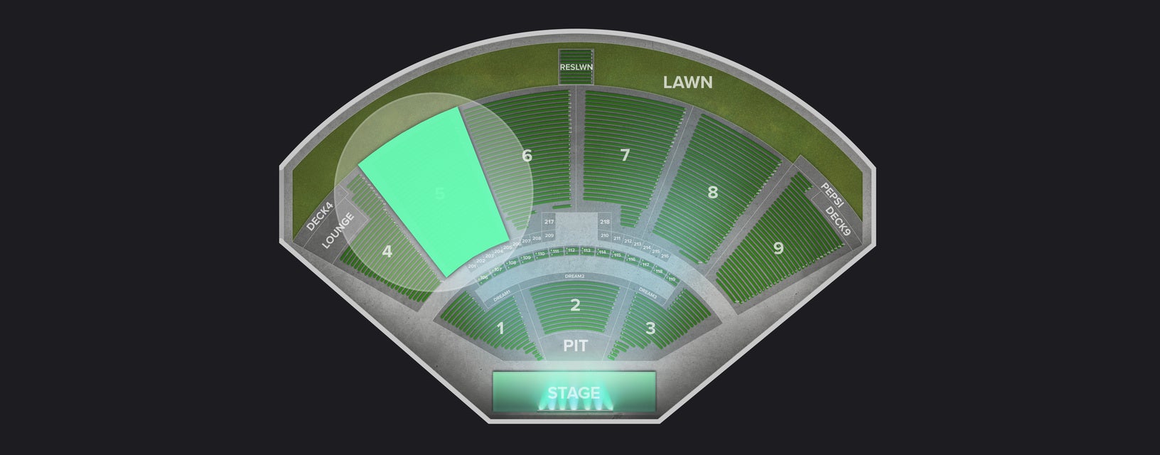 Seat view from Upper Pavilion