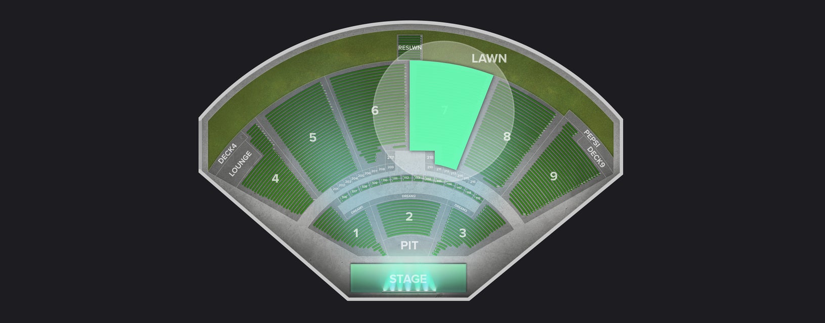 Seat view from Upper Pavilion