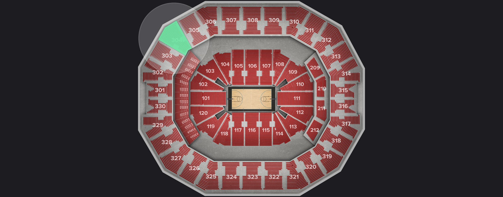 Seat view from Upper Corner