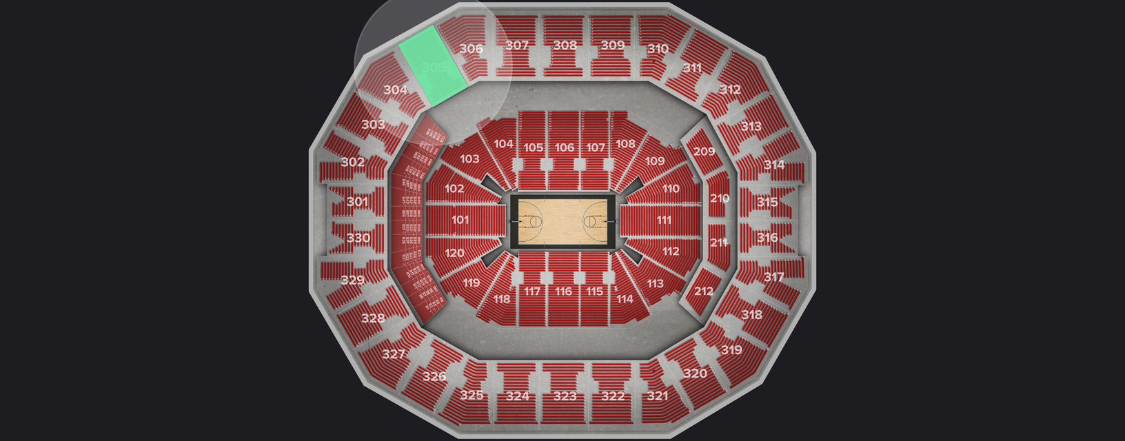 Seat view from Upper Corner