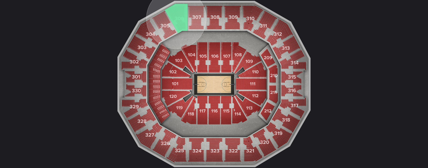 Seat view from Upper Corner