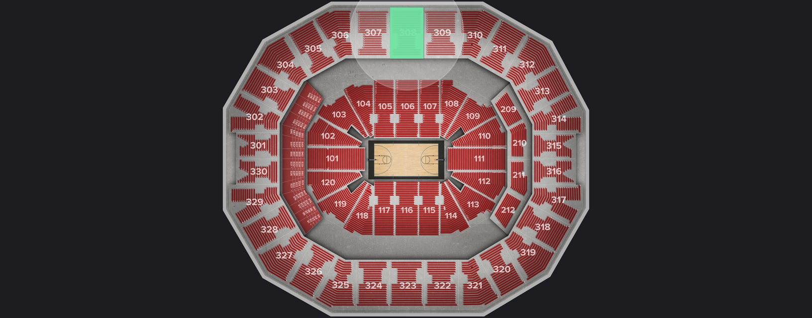 Seat view from Upper Center