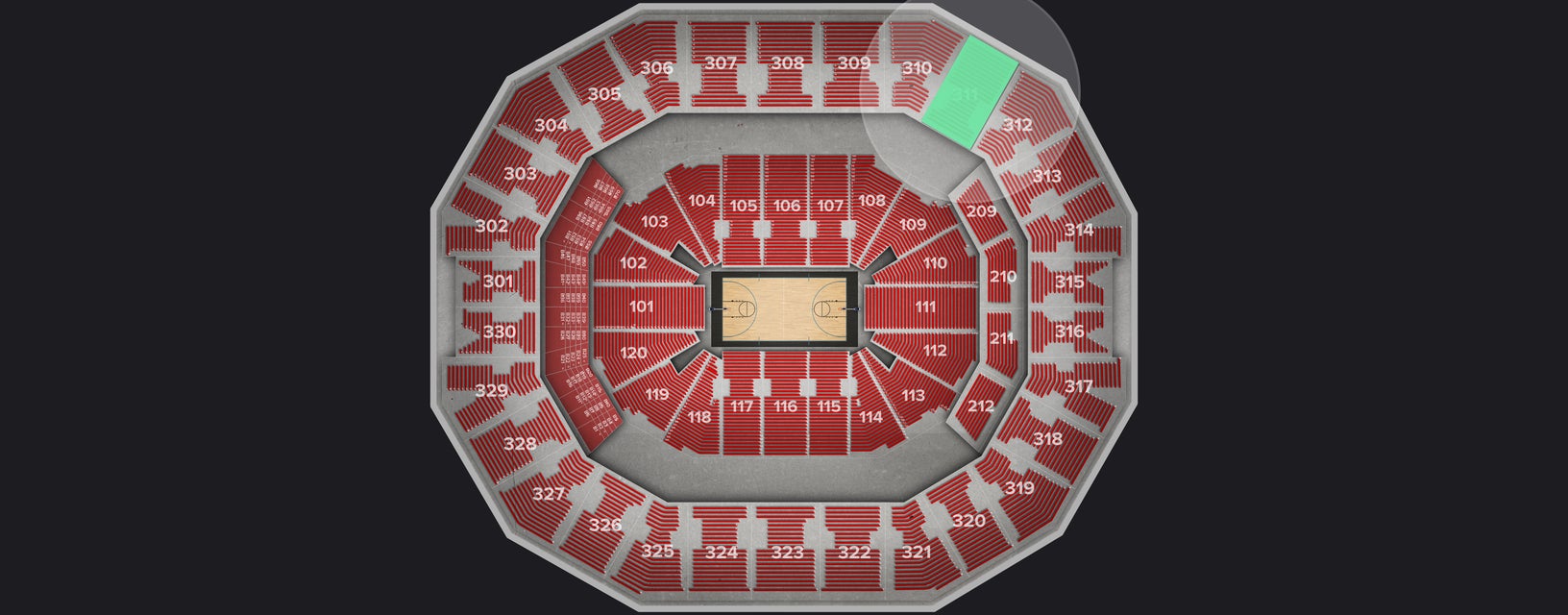 Seat view from Upper Corner