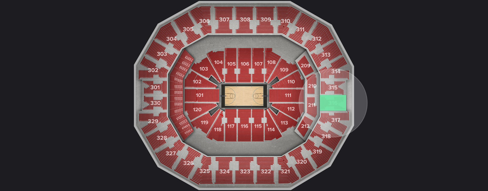 Seat view from Upper Baseline