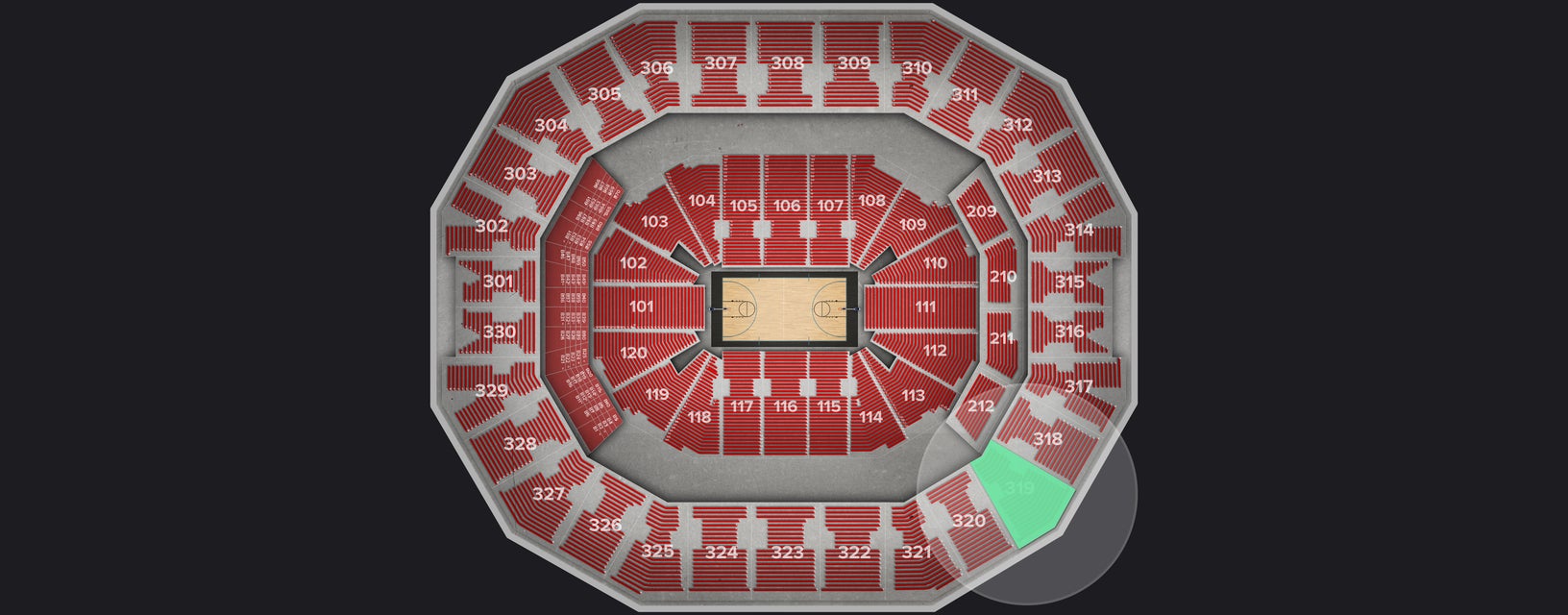 Seat view from Upper Corner
