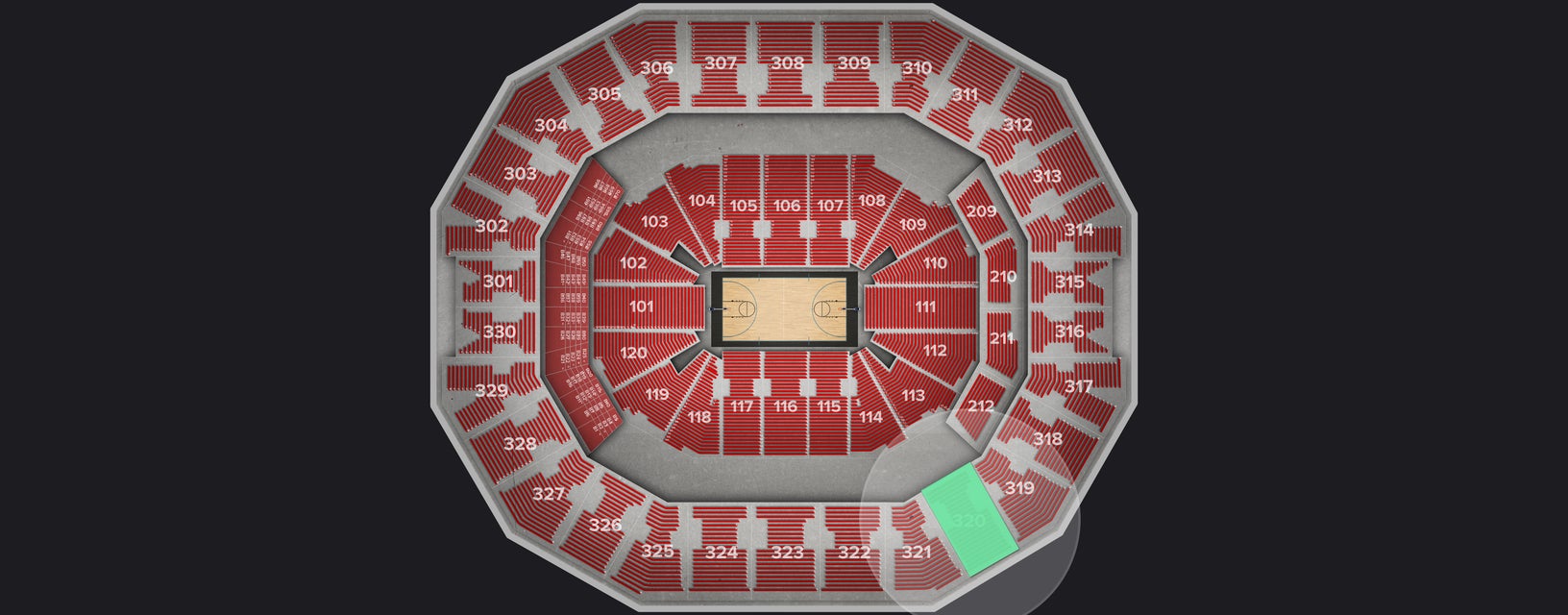 Seat view from Upper Corner