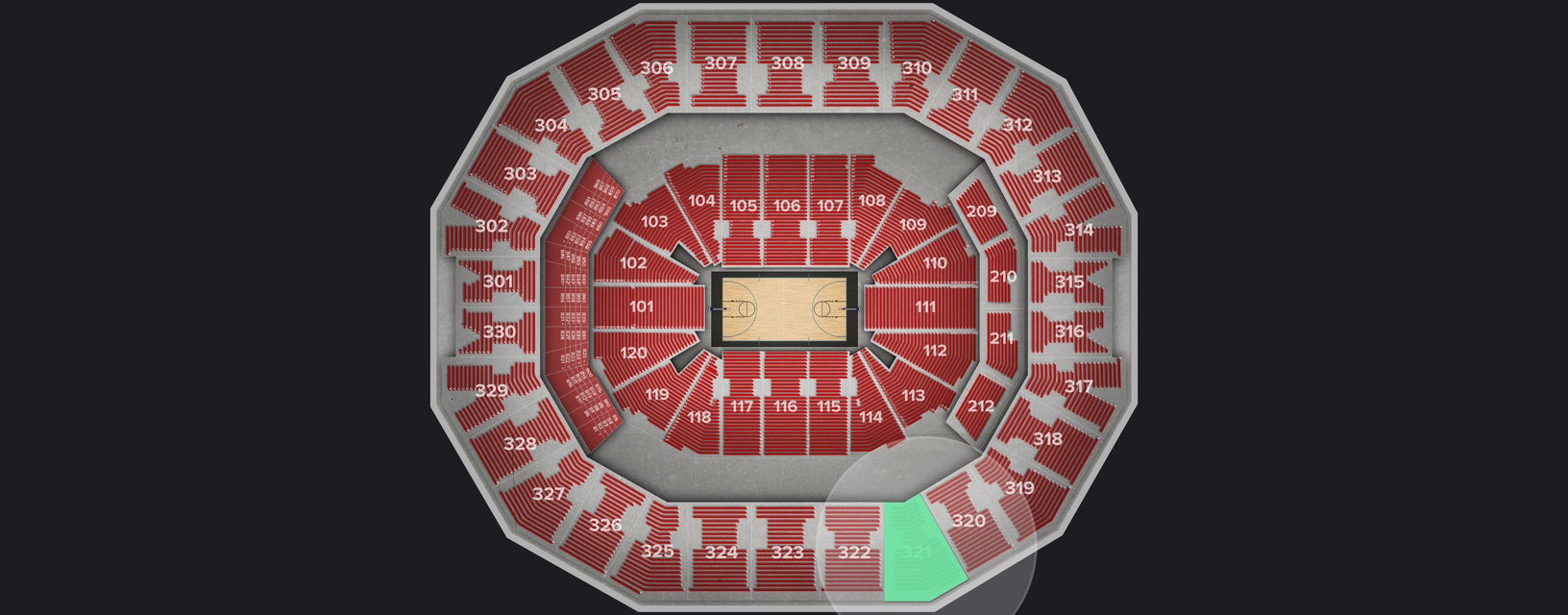 Seat view from Upper Corner