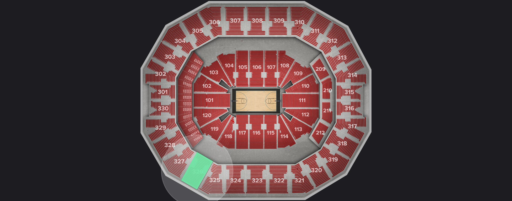 Seat view from Upper Corner
