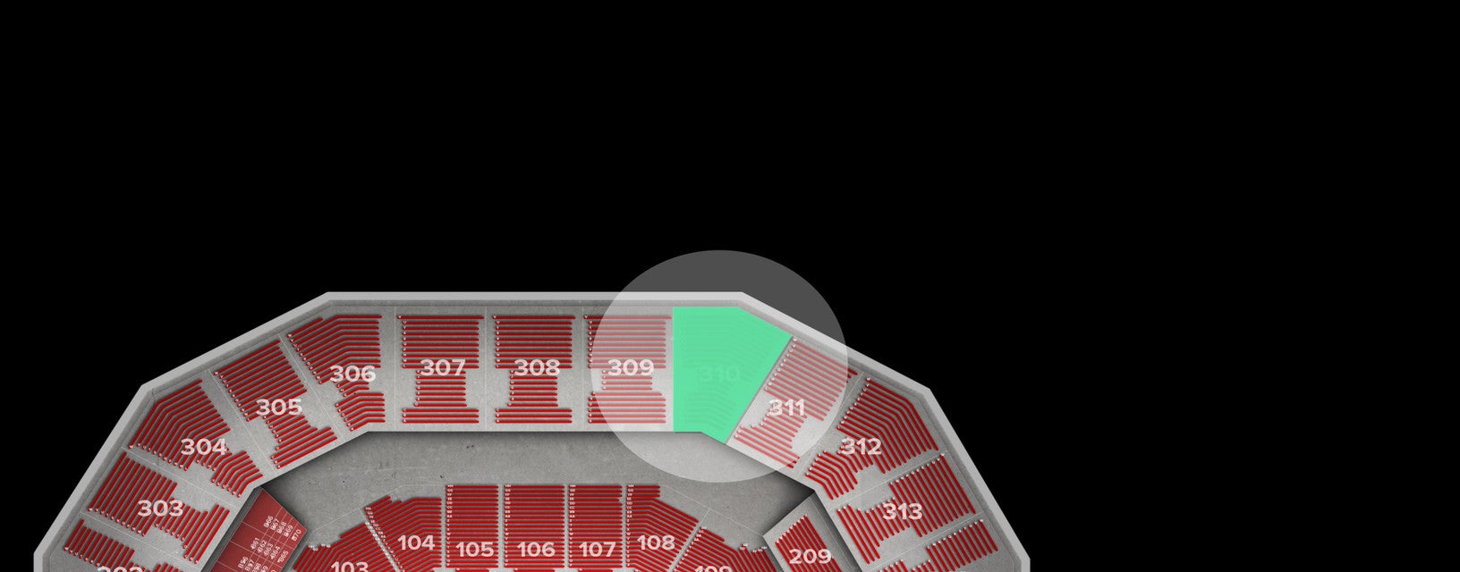 Seat view from Upper