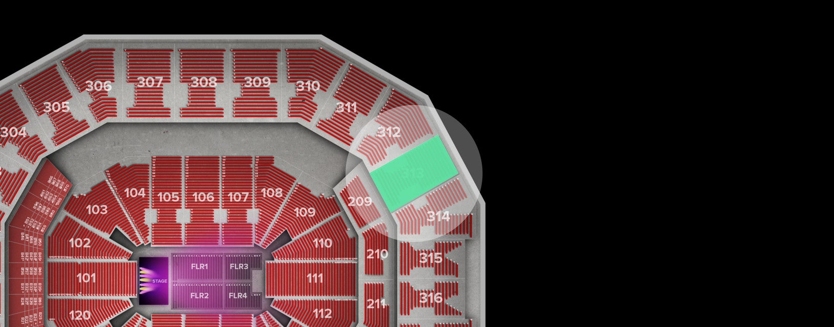 Seat view from Upper