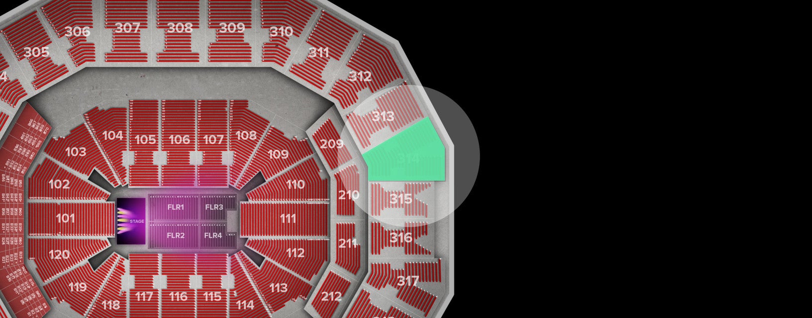 Seat view from Upper