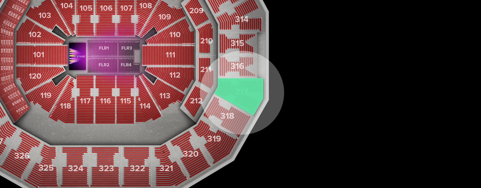 Seat view from Upper