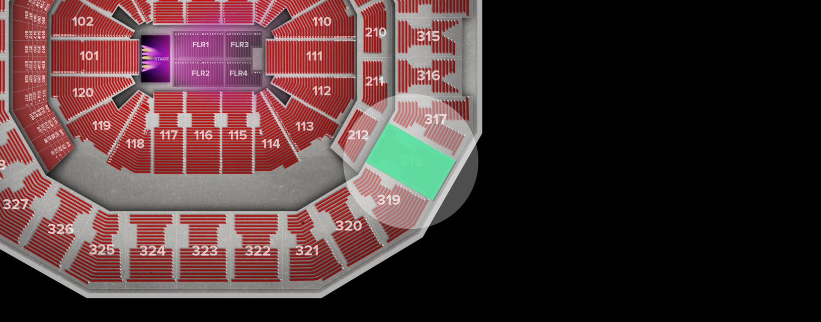 Seat view from Upper