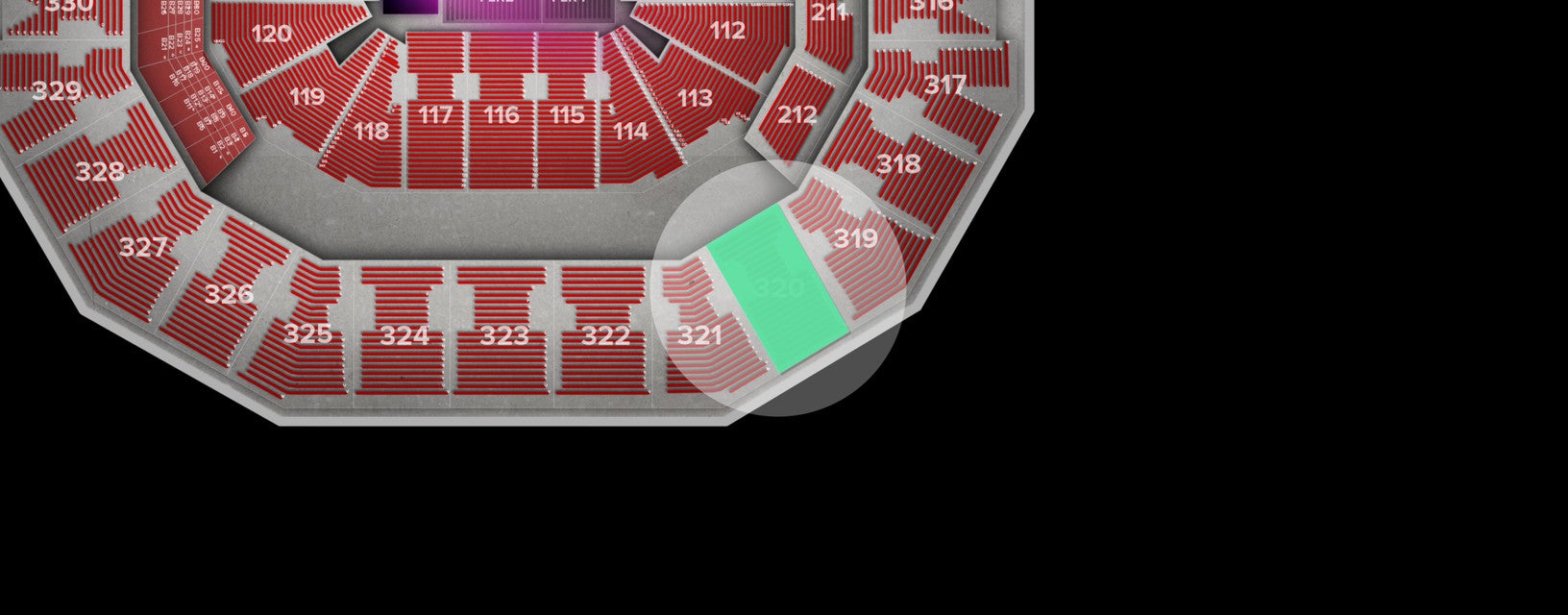 Seat view from Upper