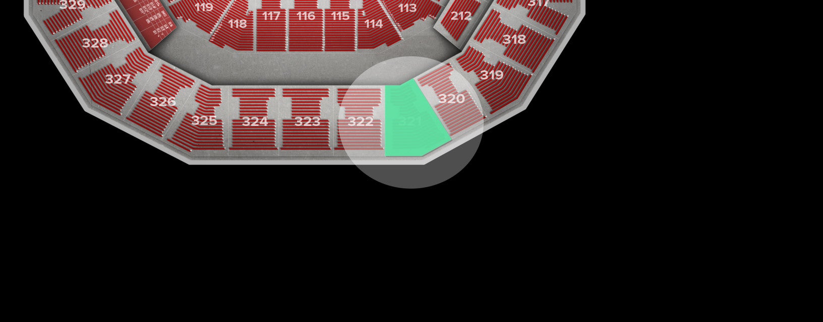 Seat view from Upper