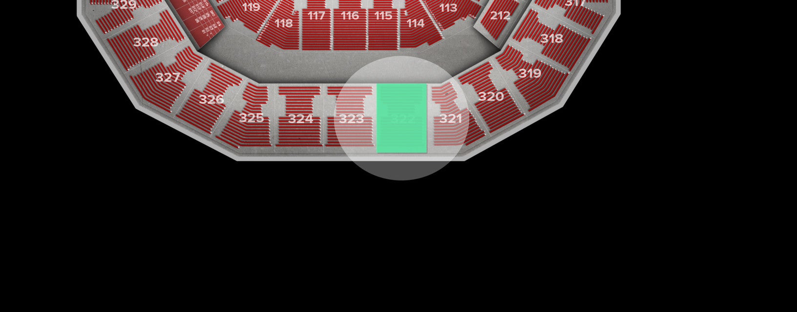 Seat view from Upper