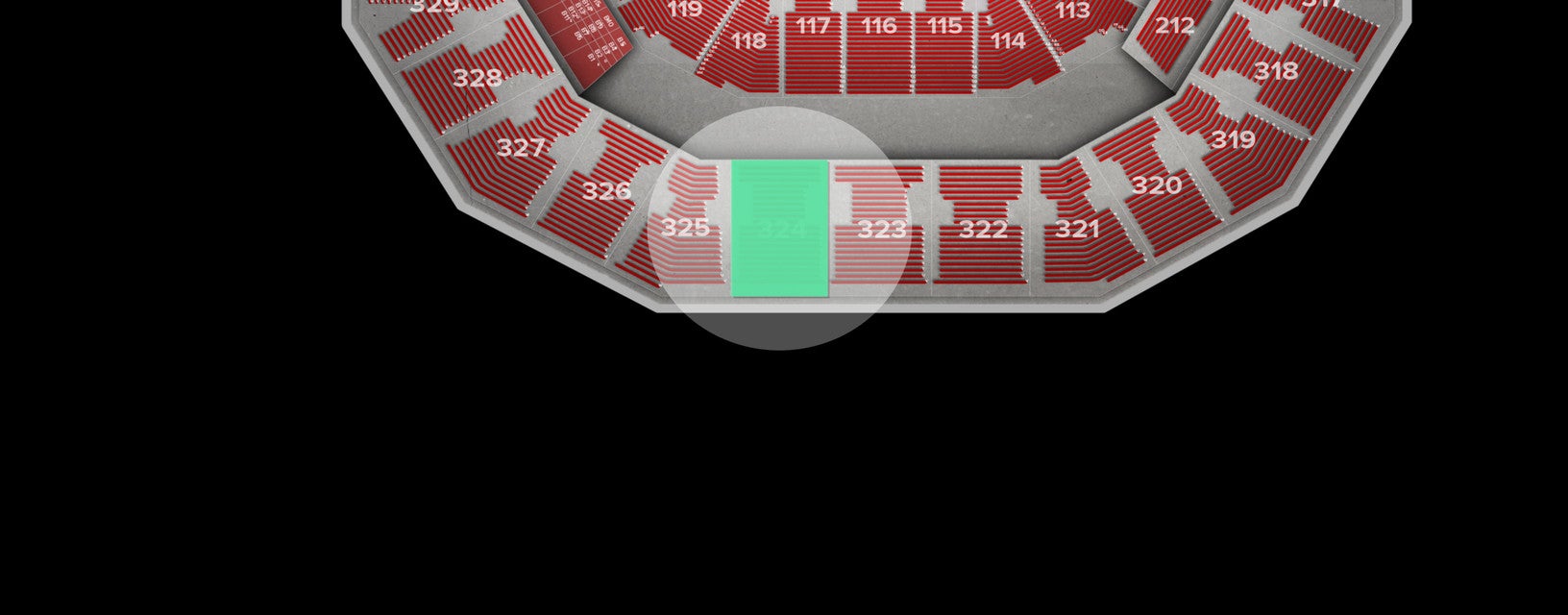 Seat view from Upper