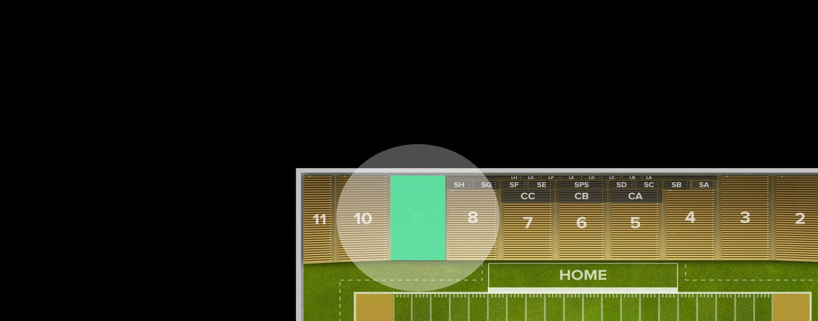 Seat view from Section