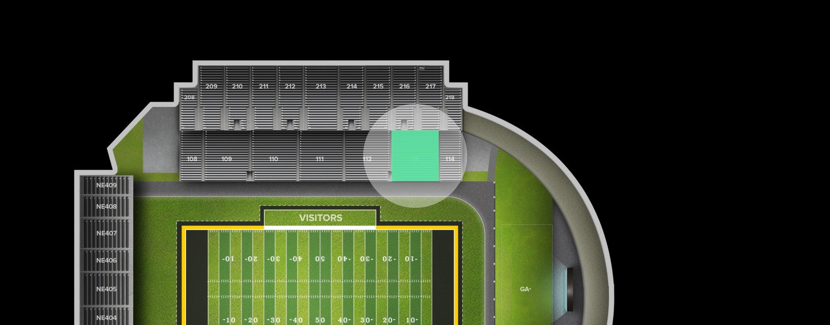 Seat view from Lower