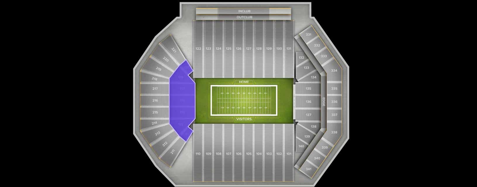 Seat view from Lower End Zone