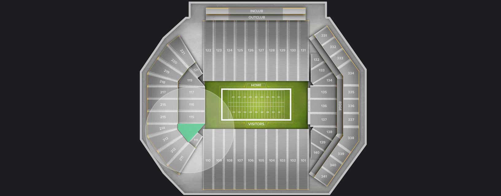 Seat view from Corner