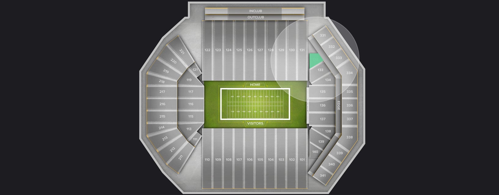 Seat view from Corner