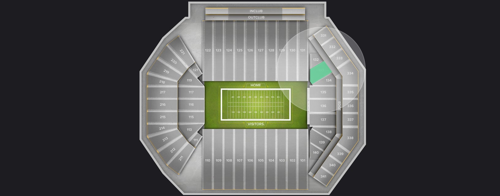 Seat view from Corner