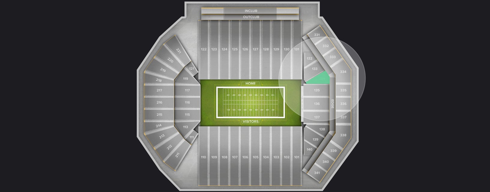 Seat view from Corner
