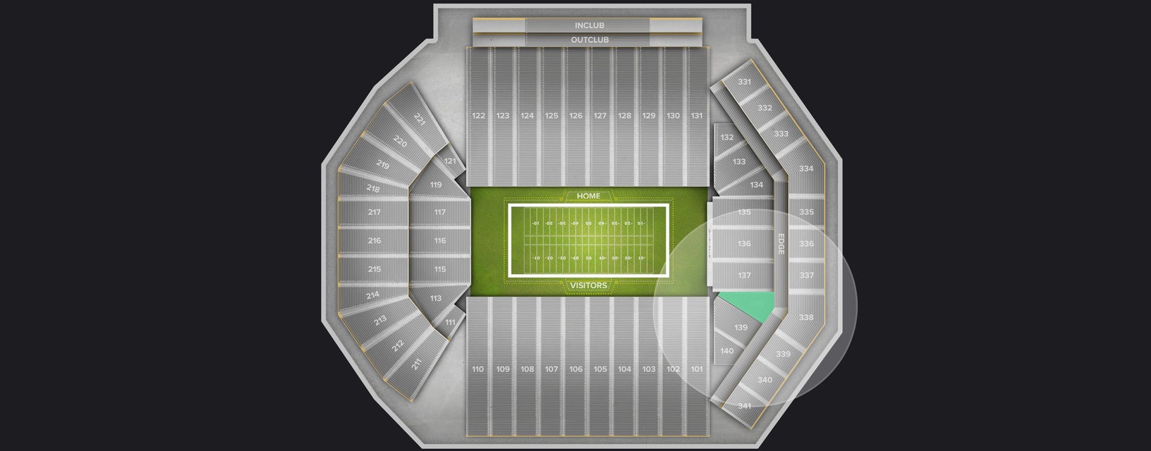 Seat view from Corner