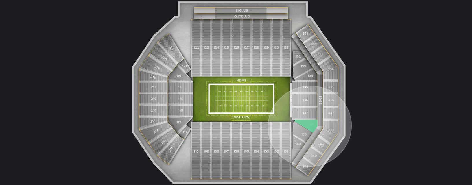 Seat view from Corner