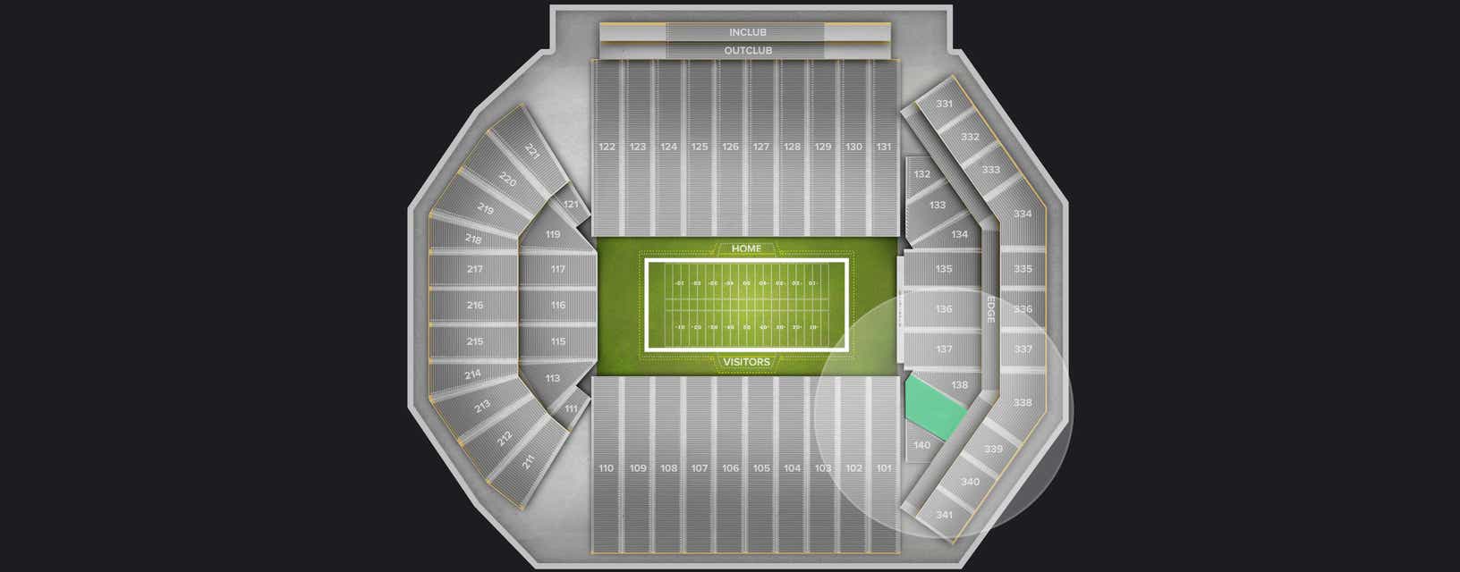 Seat view from Corner