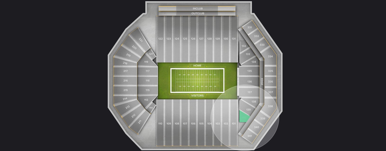 Seat view from Corner