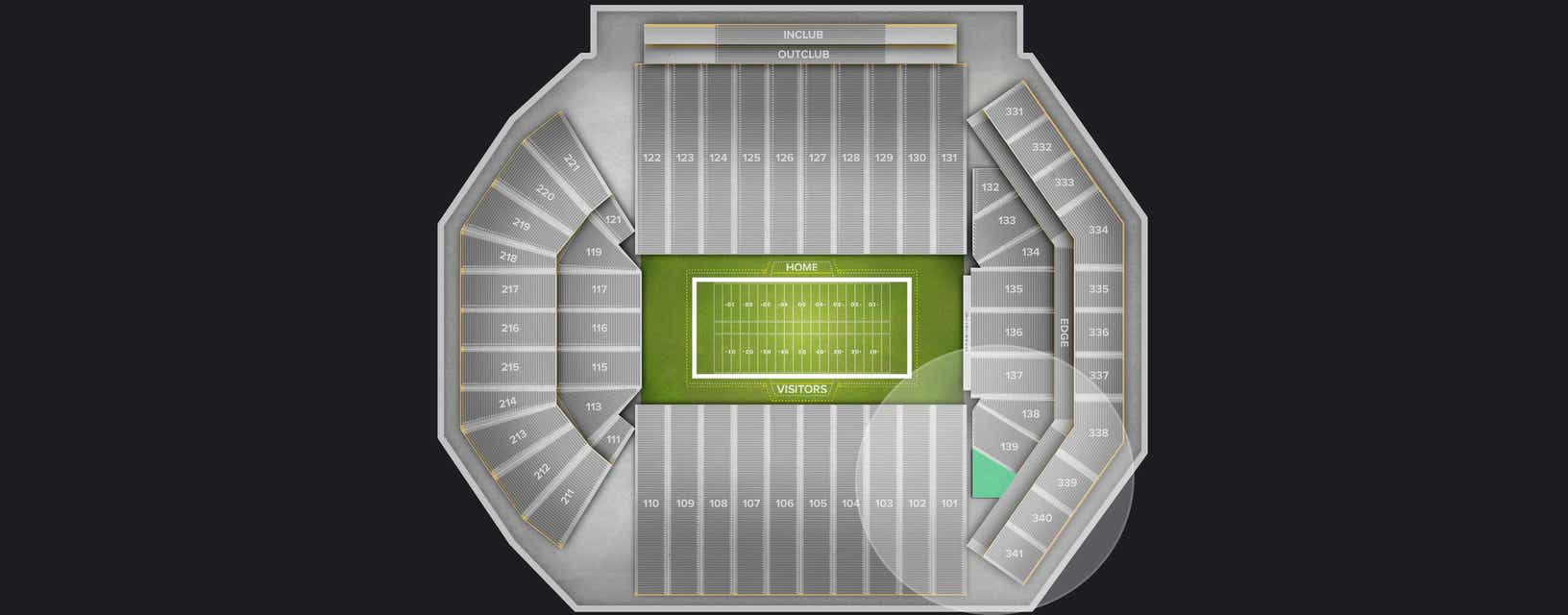 Seat view from Corner